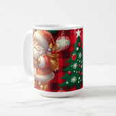 Mug AD 018 - Graphisme numérique de Noël Santa 3d (Devant gauche)
