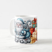 Mug AD 021 - Graphisme numérique de Noël Père Noël 3d (Devant gauche)