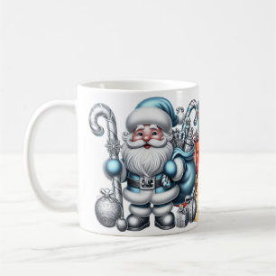 Mug AD 021 - Graphisme numérique de Noël Père Noël 3d