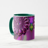 Mug ADA ~ Zany 3D Fractal ~ Rose violet vert (Devant gauche)