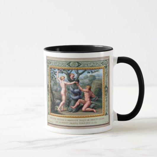 Mug Adam et Ève avec le serpent, illustration de t (Droite)