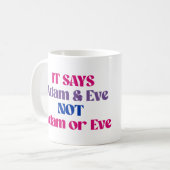 Mug Adam et Eve pas Adam ou Eve (Devant gauche)