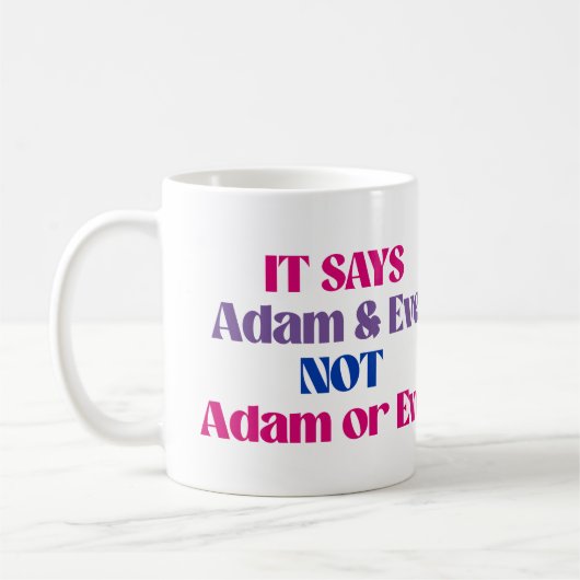 Mug Adam et Eve pas Adam ou Eve (Gauche)