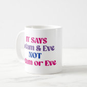 Mug Adam et Eve pas Adam ou Eve (Devant gauche)