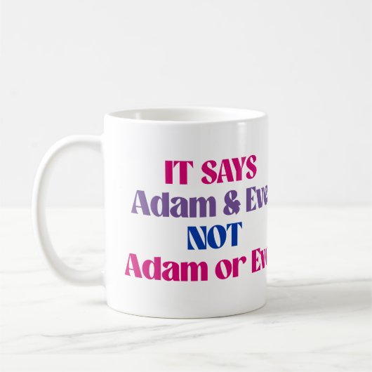 Mug Adam et Eve pas Adam ou Eve (Gauche)