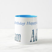 Mug Adam Nom Fabriqué Avec Une Image De Plage (Centre)