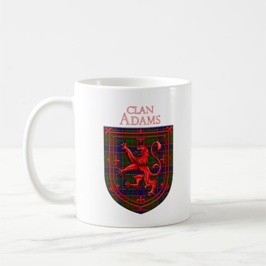 Mug Adam Tartan Scottish Plaid Lion Rampant (Gauche)