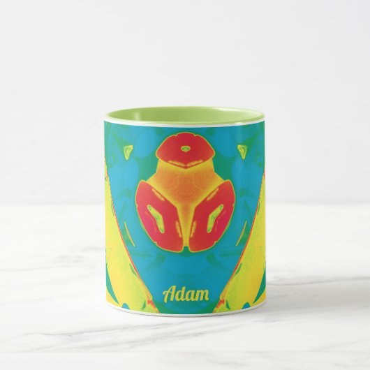Mug ADAM ~ Zany 3D ~ Jaune Rouge Vert Bleu (Centre)