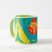 Mug ADAM ~ Zany 3D ~ Jaune Rouge Vert Bleu (Devant gauche)
