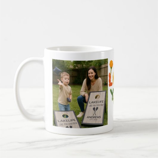 Mug Add 2 Photos - Simple Collage on both sides Coffee (Gauche)