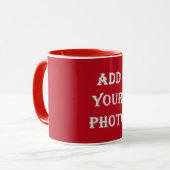 Mug Add Your Photo Romantic Red Personalized NewlyWeds (Devant gauche)