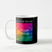 Mug Add Your Text Image Photo Double Sided Mens (Gauche)