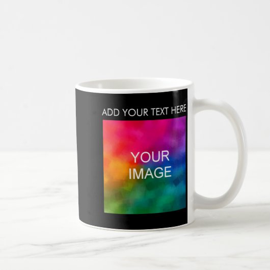 Mug Add Your Text Image Photo Double Sided Mens (Droite)