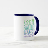 Mug Addicité À La Danse De Salle De Bal | Tons cool (Devant droit)