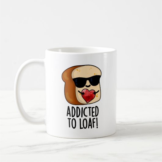Mug Addicité À Pain Drôle Pain Pun (Gauche)
