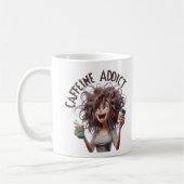 Mug Addict à la caféine - Crazy Caffeine Lady (Gauche)