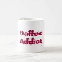 Addict au café dans la police Red Grunge