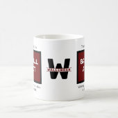 Mug Addict Baseball Ajouter Votre Nom Monogramme Initi (Centre)
