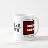 Mug Addict Boxe Ajouter Votre Nom Monogramme Initial (Devant droit)