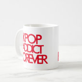 Mug Addict Kpop Forever | Music Fan Cadeau rouge (Devant gauche)
