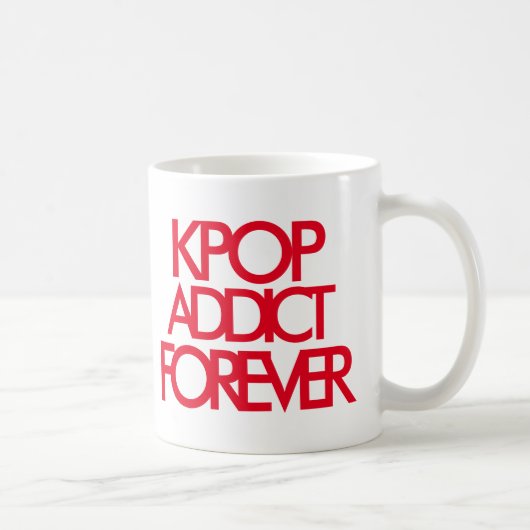 Mug Addict Kpop Forever | Music Fan Cadeau rouge (Droite)