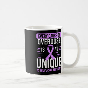 Mug Addiction au ruban pourpre Cause unique Surdose Aw
