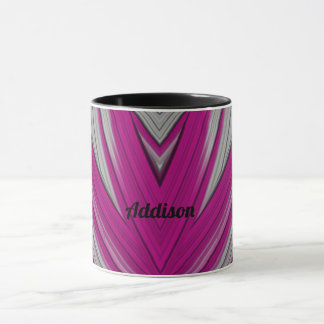 Mug ADDISON ~ Zany 3D ~ rose et gris