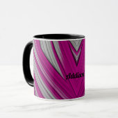 Mug ADDISON ~ Zany 3D ~ rose et gris (Devant gauche)