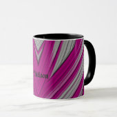 Mug ADDISON ~ Zany 3D ~ rose et gris (Devant droit)
