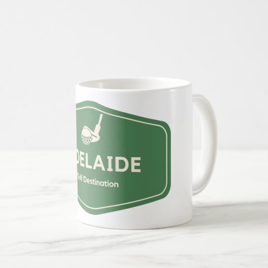 Mug Adélaïde Australie - Golf Course Destination Logo (Devant droit)