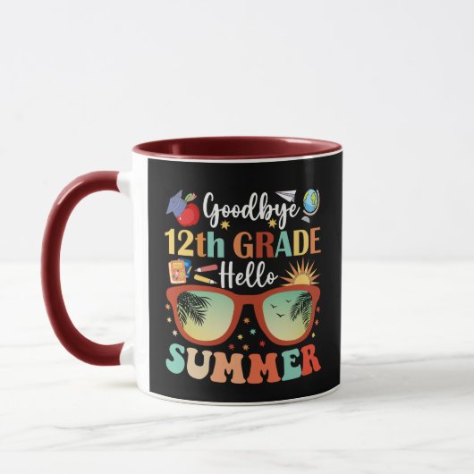 Mug Adieu 12e année Bonjour été (Gauche)