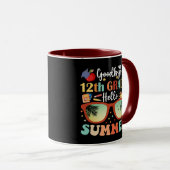 Mug Adieu 12e année Bonjour été (Devant droit)