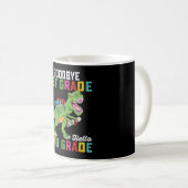 Mug Adieu 1ère année Bonjour 2e année T Rex Dinosaur (Devant droit)