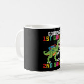 Mug Adieu 1ère année Bonjour 2e année T Rex Dinosaur (Devant gauche)