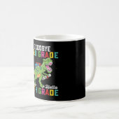 Mug Adieu 3e année Bonjour 4e année T Rex Dinosaur (Devant droit)
