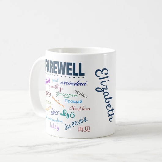 Mug Adieu adieu départ (Devant gauche)