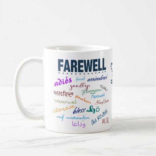 Mug Adieu adieu départ (Gauche)