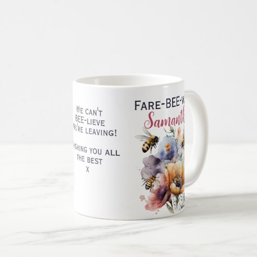 Mug Adieu adieu quitter Floral Bee (Devant droit)