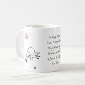 Mug Adieu cadeau Fleurs personnalisées Femme (Devant gauche)
