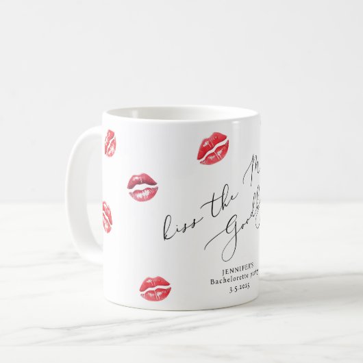 Mug Adieu enterrement de vie de jeune fille Kiss the M (Devant gauche)
