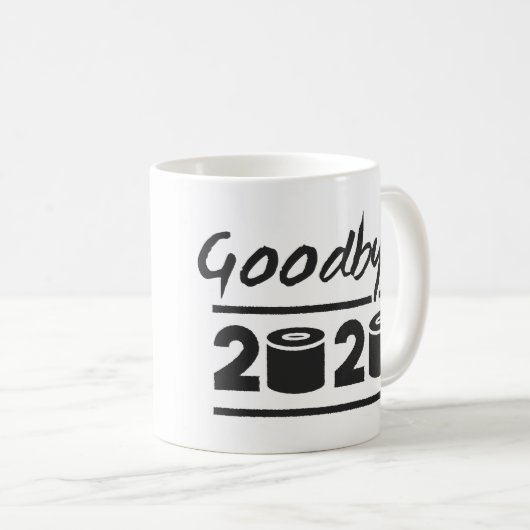 Mug Adieu papier toilette 2020 - c’est fini (Devant droit)