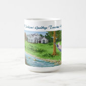 Mug Adieu tension, bonjour pension, hamac, drôle (Centre)