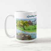 Mug Adieu tension, bonjour pension, hamac, drôle (Gauche)