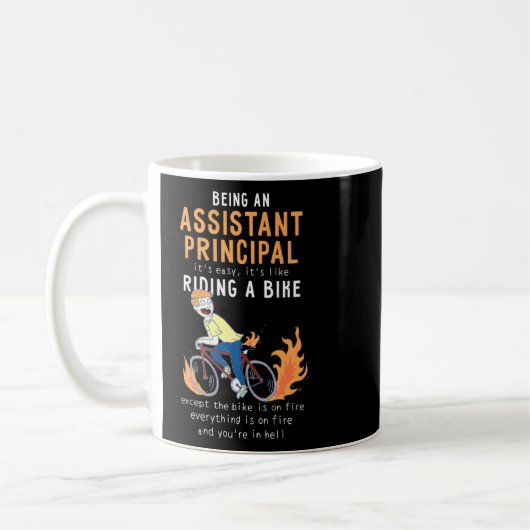 Mug Adjoint Principal Comme Riding Vélo Cycliste (Gauche)