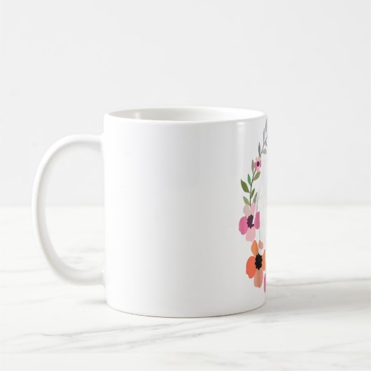 Mug Admin Squad Cute Floral Office Squad Secret de l'é (Gauche)