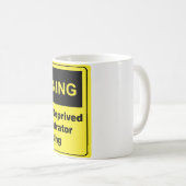 Mug Administrateur d'avertissement de caféine (Devant droit)