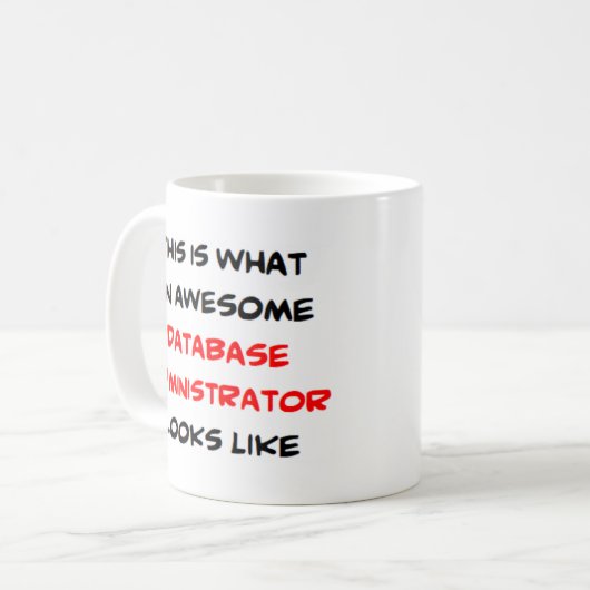Mug administrateur de base de données génial (Devant gauche)