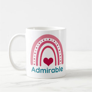 Mug Admirable Viva Magenta Boho Arc-en-ciel