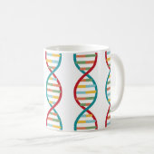 Mug ​ ADN ​ Mid Century Moderne Biologie STEM Blancs (Devant droit)
