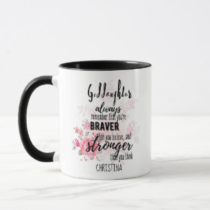 Mug Adolescent GODDAUGHTER Citation Motivationnelle Fl